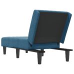 Chaiselongue Blau Samt – Bild 5