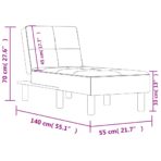 Chaiselongue Schwarz Kunstleder – Bild 9