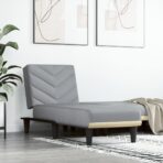 Chaiselongue Hellgrau Stoff