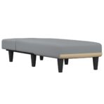 Chaiselongue Hellgrau Stoff – Bild 3