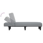 Chaiselongue Hellgrau Stoff – Bild 6