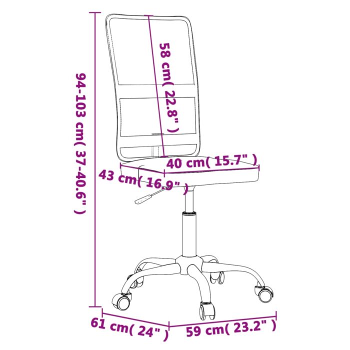 Bürostuhl Schwarz Netz – Bild 9
