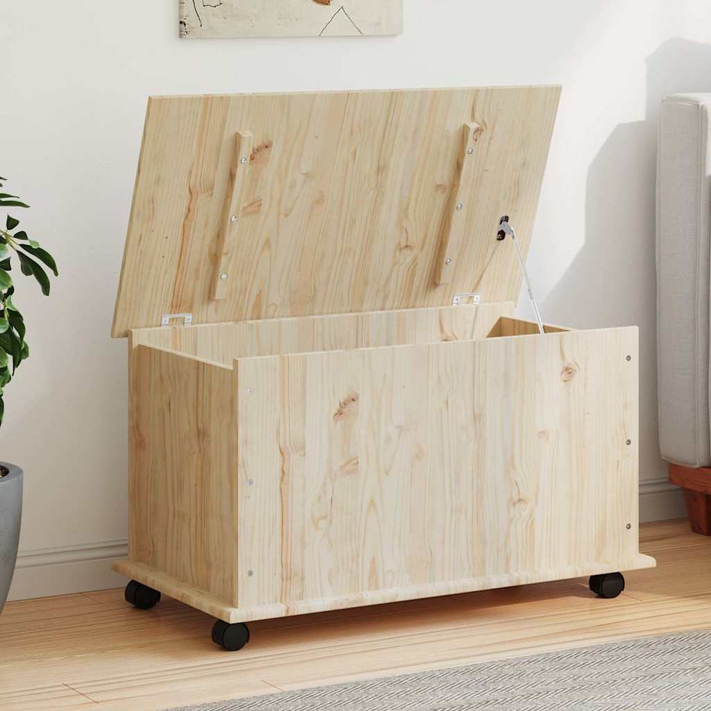353927_1.jpg Truhe mit Rollen ALTA - Massivholz Kiefer – Bild 1