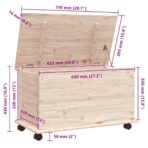 Truhe mit Rollen ALTA - Massivholz Kiefer – Bild 10