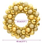 Weihnachtskranz Golden 45 cm Polystyrol – Bild 4