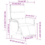 Relaxsessel mit Fussteil Hellgrau Stoff – Bild 9