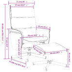 Relaxsessel mit Fusshocker Hellgrau Stoff – Bild 9