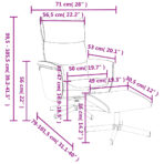 Relaxsessel mit Fusshocker Grau Kunstleder – Bild 9