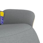 Massagesessel mit Fussteil Hellgrau Stoff – Bild 8