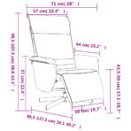 Relaxsessel mit Fussteil Creme Kunstleder – Bild 9