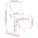 Relaxsessel mit Fussteil Hellgrau Stoff – Bild 9