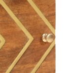 Nachttisch Braun und Schwarz Massivholz Mango – Bild 9