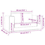 Kinder-Schlafsofa 2-Sitzer Hellgrau mit Sternen Weicher Plüsch – Bild 9