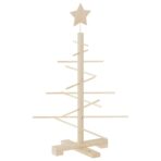 Weihnachtsbaum Holz zum Schmücken 75 cm Massivholz Kiefer – Bild 2