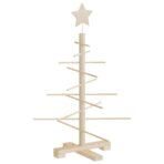 Weihnachtsbaum Holz zum Schmücken 75 cm Massivholz Kiefer – Bild 5