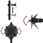 Monitorhalterung Schwarz Stahl VESA 75/100 mm – Bild 8