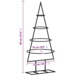 Metall-Weihnachtsbaum Deko Schwarz 60 cm – Bild 7