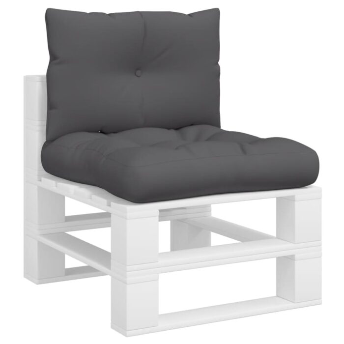 Palettenkissen 2-tlg. Anthrazit Stoff – Bild 3