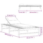 Sonnenliege mit - Massivholz Akazie – Bild 10