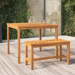 Garten-Esstisch 90x90x74 cm Massivholz Akazie