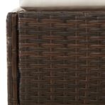 Sonnenliege mit Faltdach Braun 200x114x128 cm Poly Rattan – Bild 8