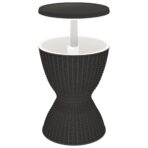 3-in-1 Tisch mit Eiskühler Schwarz Polypropylen – Bild 2