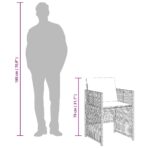 Gartenstühle mit Kissen 4 Stk. Schwarz Poly Rattan – Bild 11