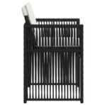 Gartenstühle mit Kissen 4 Stk. Schwarz Poly Rattan – Bild 6