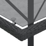 3-tlg. Bistro-Set mit Kissen Schwarz Poly Rattan – Bild 10