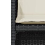 3-tlg. Bistro-Set mit Kissen Schwarz Poly Rattan – Bild 6