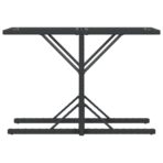 3-tlg. Bistro-Set mit Kissen Schwarz Poly Rattan – Bild 8