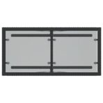 3-tlg. Bistro-Set mit Kissen Schwarz Poly Rattan – Bild 9