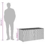 Gartentruhe Schwarz 283L Poly Rattan – Bild 10