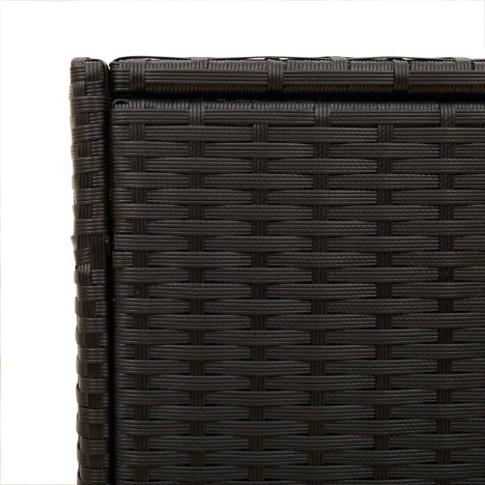 Gartentruhe Schwarz 283L Poly Rattan – Bild 9