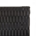 Paravent 3-tlg. Schwarz Poly Rattan – Bild 6