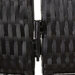 Paravent 3-tlg. Schwarz Poly Rattan – Bild 7