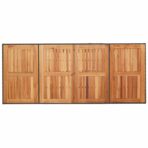 Gartentisch mit Holzplatte Schwarz 190x80x75 cm Poly Rattan – Bild 7