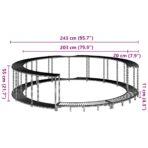 Whirlpool-Umrandung mit Stauraum Holztreppe Schwarz Poly Rattan – Bild 10