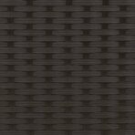 Gartensofa 2-Sitzer Sonnenschirm und Hocker Schwarz Poly-Rattan – Bild 11