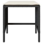 4-tlg. Garten-Sofagarnitur mit Kissen Schwarz Poly Rattan – Bild 7