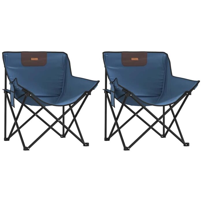 Campingstühle 2 Stk. mit Tasche Klappbar Blau – Bild 2