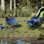 Campingstühle 2 Stk. mit Tasche Klappbar Blau – Bild 3