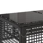 4-tlg. Garten-Sofagarnitur mit Kissen Schwarz Poly Rattan Glas – Bild 13