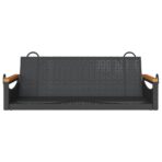 Hängebank Schwarz 109x62x40 cm Poly Rattan – Bild 4