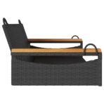 Hängebank Schwarz 109x62x40 cm Poly Rattan – Bild 5