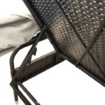Sonnenliege mit Dach Schwarz Poly Rattan – Bild 8