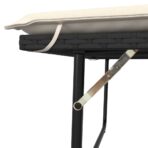 Gartenbank mit Kissen und Hocker Schwarz Poly Rattan – Bild 9