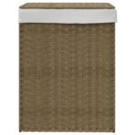 Wäschekorb mit Deckel 46x33x60 cm Poly Rattan – Bild 3