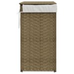 Wäschekorb mit Deckel 46x33x60 cm Poly Rattan – Bild 5