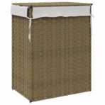 Wäschekorb mit Deckel 46x33x60 cm Poly Rattan – Bild 6